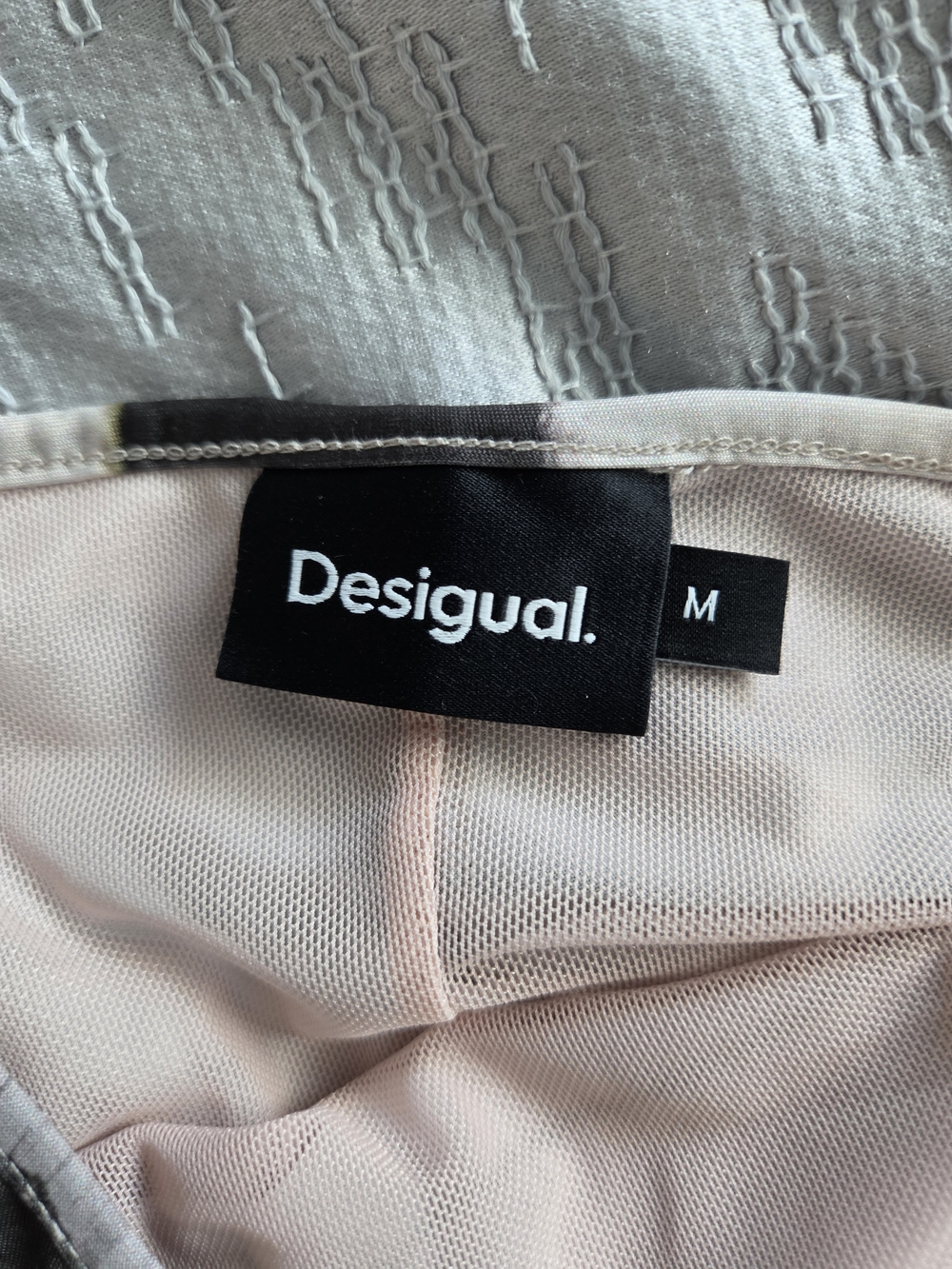 Desigual Black & White Graphic Slip Midi Dress - Picture 8 of 8